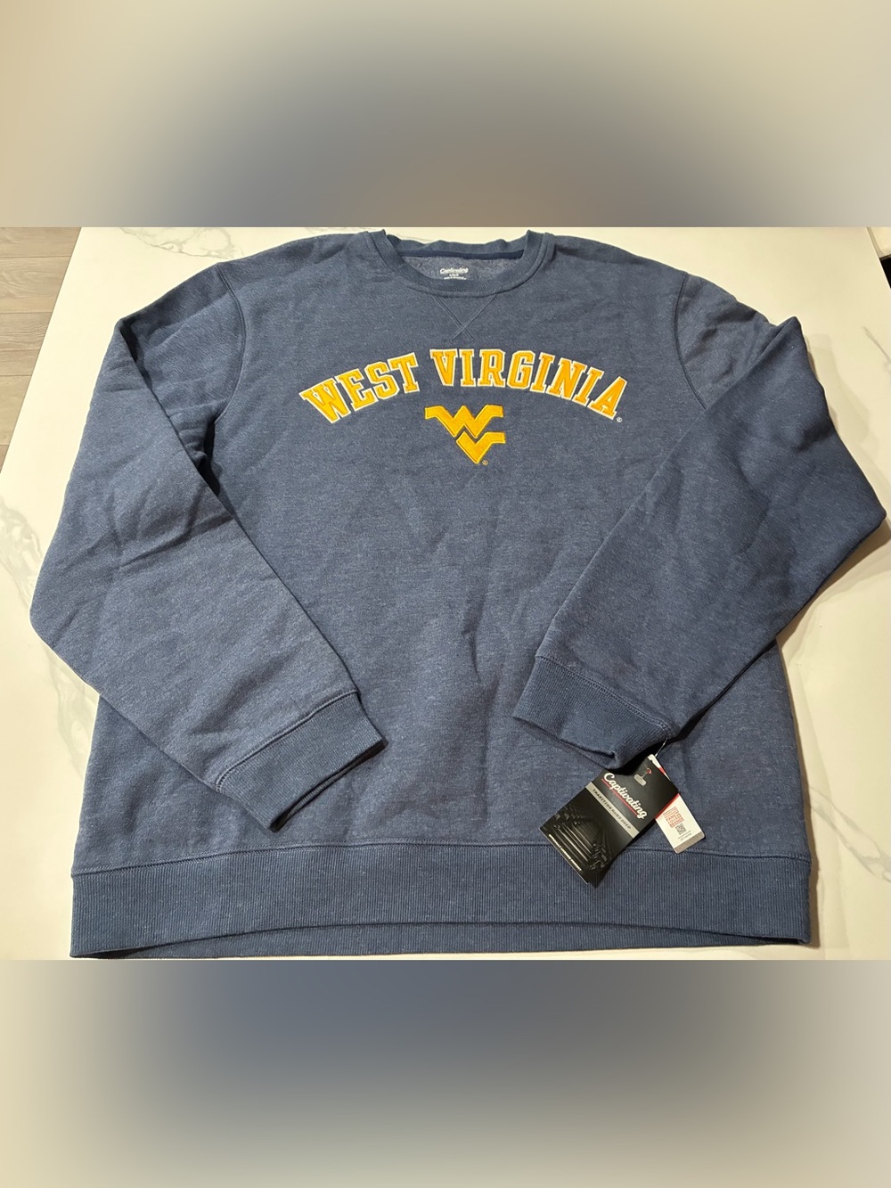 West Virginia Mountaineers Men’s Crewneck Sweatshirt Retails For $65